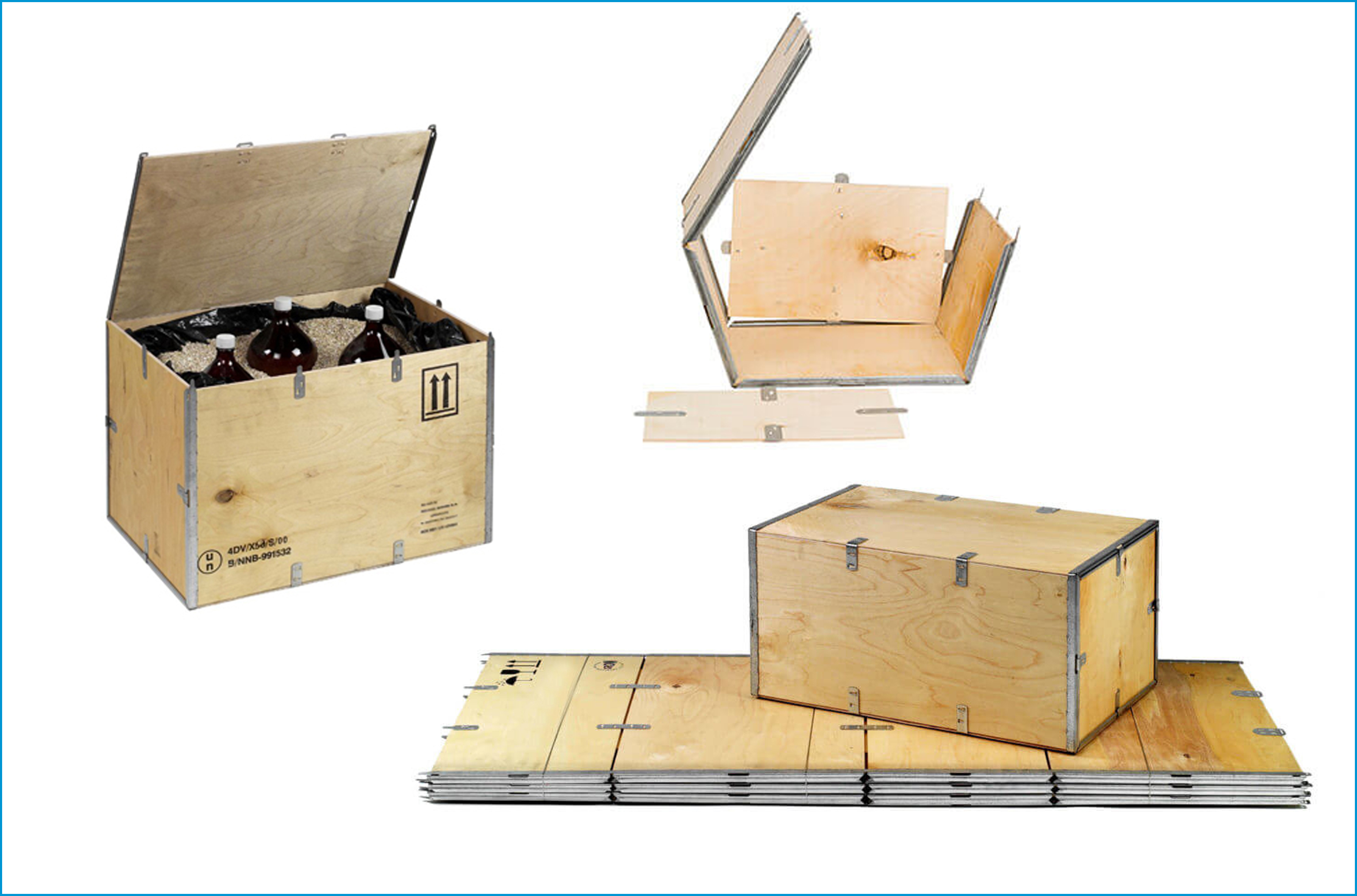 Caja de envío de madera grande